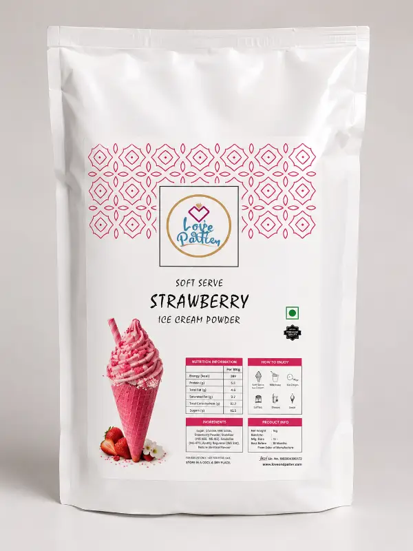  ice cream powder strawberry