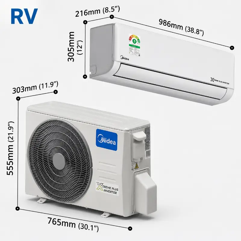 Split AC(Idu+Odu) Inverter-XTEME PLUS 18000Btu  Msai-19crfn8